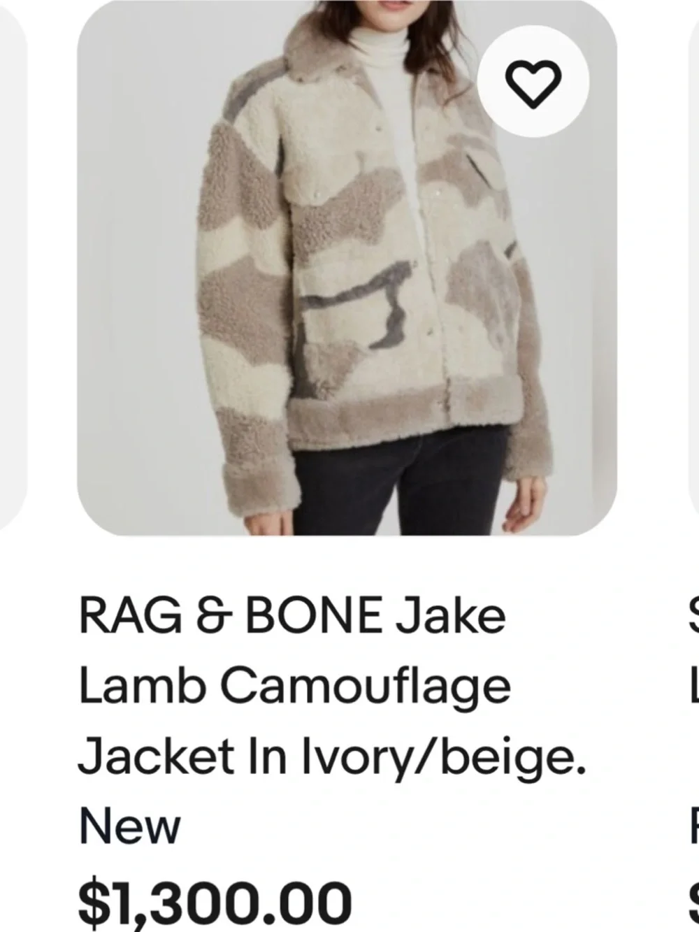 RAG & BONE sz XS Taupe and Cream Teddy Sherpa Jacket INCREDIBLE!!! - Picture 2 of 11